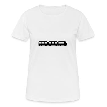 Zug - Frauen T-Shirt atmungsaktiv - Weiß - Vorne - AI Model Female 172 dark (172cm)
