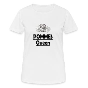 Pommes Queen - Frauen T-Shirt atmungsaktiv - Weiß - Vorne - AI Model Female 172 dark (172cm)