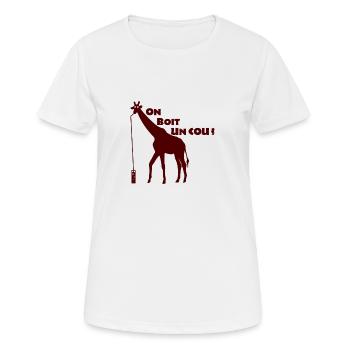 DRINK A NECK? - Women's Breathable T-Shirt - white - Front - AI Model Female 172 dark (172cm)