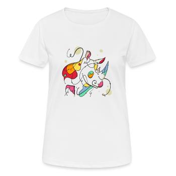 Rhinoceros - Women's Breathable T-Shirt - white - Front - AI Model Female 172 dark (172cm)