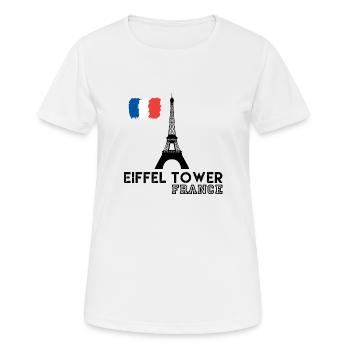 Tour Eiffel, Tour Eiffel Paris, Tour Eiffel - T-shirt respirant Femme - blanc - Devant - AI Model Female 172 dark (172cm)