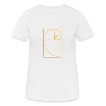 Goldener Schnitt - Frauen T-Shirt atmungsaktiv - Weiß - Vorne - AI Model Female 172 dark (172cm)