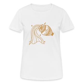 Wassermann Sternzeichen - Frauen T-Shirt atmungsaktiv - Weiß - Vorne - AI Model Female 172 dark (172cm)