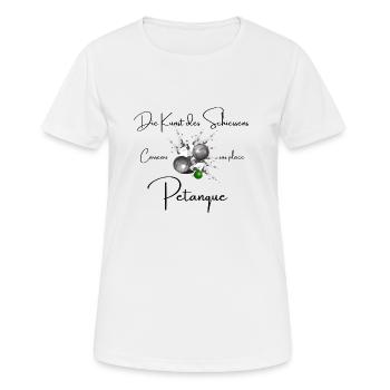 Boule die kunst des schiessens hell - Frauen T-Shirt atmungsaktiv - Weiß - Vorne - AI Model Female 172 dark (172cm)