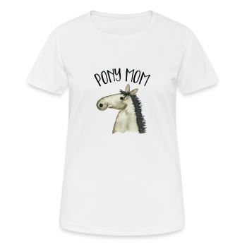 Pony Mom gray-brown pony - Women's Breathable T-Shirt - white - Front - AI Model Female 172 dark (172cm)