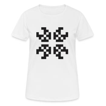Cadeau de concepteur de sites Web programmeur pixel figure - T-shirt respirant Femme - blanc - Devant - AI Model Female 172 dark (172cm)