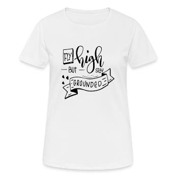 High Fly FAshion - T-shirt respirant Femme - blanc - Devant - AI Model Female 172 dark (172cm)