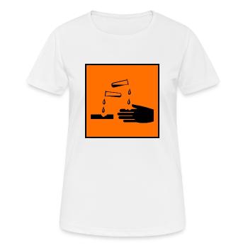 Caustic symbol - Women's Breathable T-Shirt - white - Front - AI Model Female 172 dark (172cm)