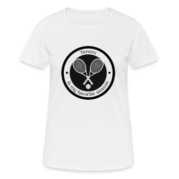 Tennisspieler Tennisspiel Tennis Ich liebe Tennis - Frauen T-Shirt atmungsaktiv - Weiß - Vorne - AI Model Female 172 dark (172cm)