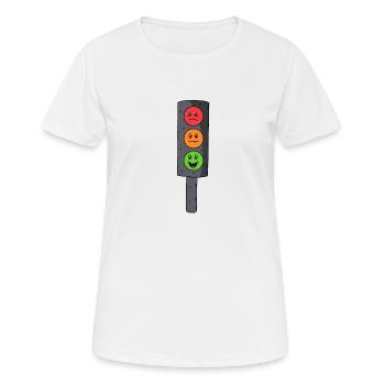 traffic light - Women's Breathable T-Shirt - white - Front - AI Model Female 172 dark (172cm)