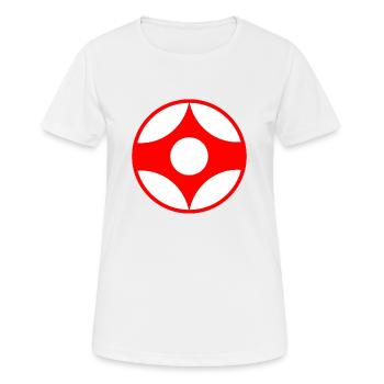 Kyokushin Kanku Symbol, Zeichen - Frauen T-Shirt atmungsaktiv - Weiß - Vorne - AI Model Female 172 dark (172cm)