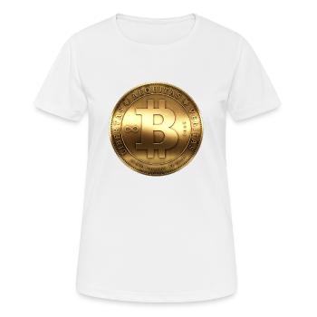 Sweat-shirt Bitcoin Shirt monnaie numérique argent - T-shirt respirant Femme - blanc - Devant - AI Model Female 172 dark (172cm)
