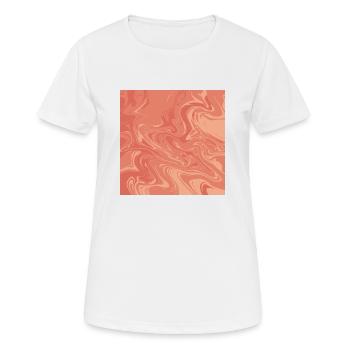 Orange Marmor - Frauen T-Shirt atmungsaktiv - Weiß - Vorne - AI Model Female 172 dark (172cm)