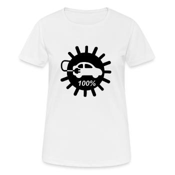 e-auto, e-mobilität,voiture électrique, zoe, EV-driver - T-shirt respirant Femme - blanc - Devant - AI Model Female 172 dark (172cm)
