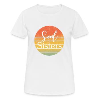 Retro-Seelenverwandte Sonneneinfall - Frauen T-Shirt atmungsaktiv - Weiß - Vorne - AI Model Female 172 dark (172cm)