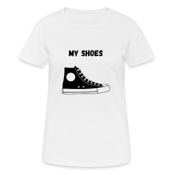 MES CHAUSSURES - T-shirt respirant Femme - blanc - Devant - AI Model Female 172 dark (172cm)