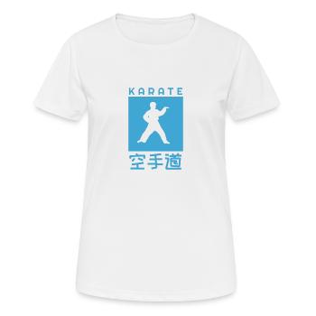 Kampfsport Karate 空手道 Karate Liebhaber Geschenk - Frauen T-Shirt atmungsaktiv - Weiß - Vorne - AI Model Female 172 dark (172cm)