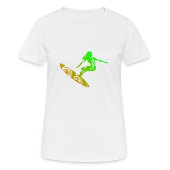 Surf Girl Tribal Tattoo Surf Lover Geschenkidee - Frauen T-Shirt atmungsaktiv - Weiß - Vorne - AI Model Female 172 dark (172cm)
