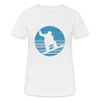 Cool Snowboarder Vintage Snowboard Boards Retro - Women's Breathable T-Shirt - white - Front - AI Model Female 172 dark (172cm)