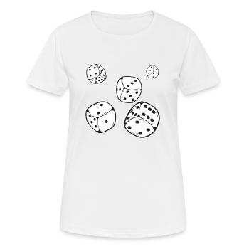 les dés sont jetés cadeau homme femme joueur yams - T-shirt respirant Femme - blanc - Devant - AI Model Female 172 dark (172cm)