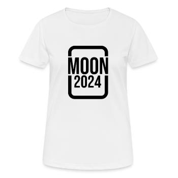 voyage vers la Lune en 2024 - T-shirt respirant Femme - blanc - Devant - AI Model Female 172 dark (172cm)