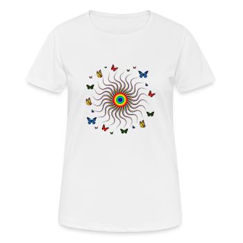 Ich liebe Schmetterlinge, Schmetterling, Schmetterling Hoodies, - Frauen T-Shirt atmungsaktiv - Weiß - Vorne - AI Model Female 172 dark (172cm)