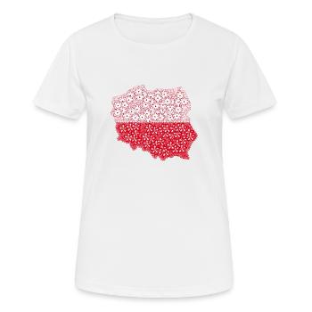 Poland Flag, Polish Flag, Poland Flag - Women's Breathable T-Shirt - white - Front - AI Model Female 172 dark (172cm)
