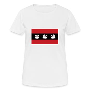 Weed | Marihuana | Cannabis - Frauen T-Shirt atmungsaktiv - Weiß - Vorne - AI Model Female 172 dark (172cm)