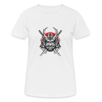samurai shogun - Frauen T-Shirt atmungsaktiv - Weiß - Vorne - AI Model Female 172 dark (172cm)