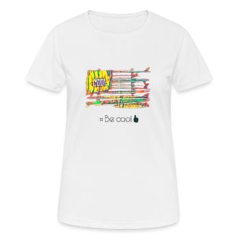 Surfer cool - T-shirt respirant Femme - blanc - Devant - AI Model Female 172 dark (172cm)