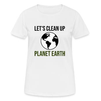 Let's clean up planet earth - Women's Breathable T-Shirt - white - Front - AI Model Female 172 dark (172cm)
