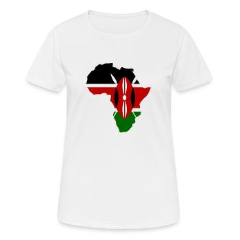 Kenya - T-shirt respirant Femme - blanc - Devant - AI Model Female 172 dark (172cm)