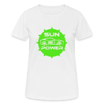 e-auto, e-mobilität,elektro-auto, zoe, EV-driver, - Frauen T-Shirt atmungsaktiv - Weiß - Vorne - AI Model Female 172 dark (172cm)