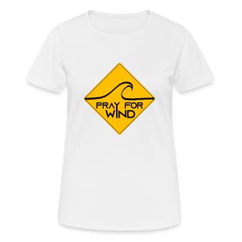 Pray for wind - Frauen T-Shirt atmungsaktiv - Weiß - Vorne - AI Model Female 172 dark (172cm)