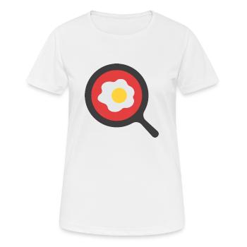 Egg - Women's Breathable T-Shirt - white - Front - AI Model Female 172 dark (172cm)