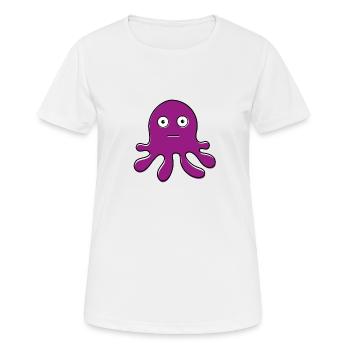 Lila Krake - T-shirt respirant Femme - blanc - Devant - AI Model Female 172 dark (172cm)