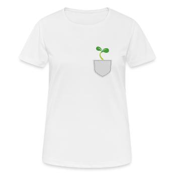 Garden in the pocket - Women's Breathable T-Shirt - white - Front - AI Model Female 172 dark (172cm)