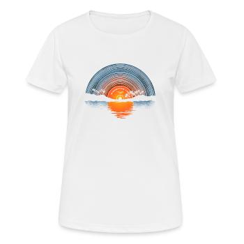Sunset Vinyl - Frauen T-Shirt atmungsaktiv - Weiß - Vorne - AI Model Female 172 dark (172cm)