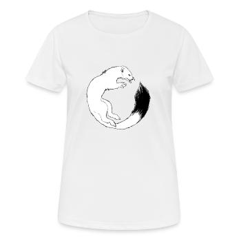 Hermine - Frauen T-Shirt atmungsaktiv - Weiß - Vorne - AI Model Female 172 dark (172cm)