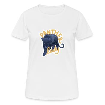 Hand gezeichnet eblack Panther Lady - Frauen T-Shirt atmungsaktiv - Weiß - Vorne - AI Model Female 172 dark (172cm)