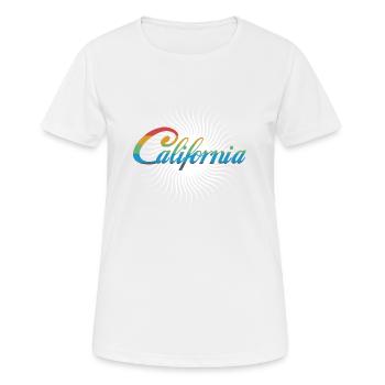 Soleil de californie | Sun of California - T-shirt respirant Femme - blanc - Devant - AI Model Female 172 dark (172cm)