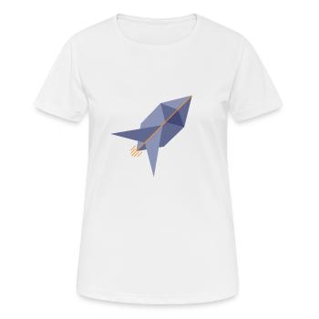 Ethereum Rocket - Frauen T-Shirt atmungsaktiv - Weiß - Vorne - AI Model Female 172 dark (172cm)