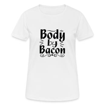 Body by Bacon - Women's Breathable T-Shirt - white - Front - AI Model Female 172 dark (172cm)