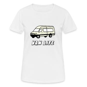 VAN LIFE VANLIFER NOMADS - Women's Breathable T-Shirt - white - Front - AI Model Female 172 dark (172cm)