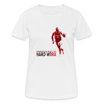 basket-ball - T-shirt respirant Femme - blanc - Devant - AI Model Female 172 dark (172cm)