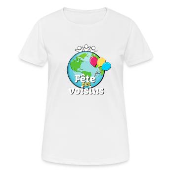 Fete Des Voisins Rencontrer Vos Voisins - T-shirt respirant Femme - blanc - Devant - AI Model Female 172 dark (172cm)