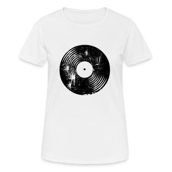 Musique Vinyle Rock Classique Vintage - T-shirt respirant Femme - blanc - Devant - AI Model Female 172 dark (172cm)