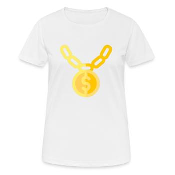 Collier - T-shirt respirant Femme - blanc - Devant - AI Model Female 172 dark (172cm)
