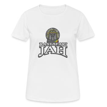 Rastafari Jah - T-shirt respirant Femme - blanc - Devant - AI Model Female 172 dark (172cm)
