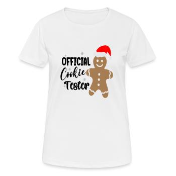 Cookie cadeau de Noël cookie - T-shirt respirant Femme - blanc - Devant - AI Model Female 172 dark (172cm)
